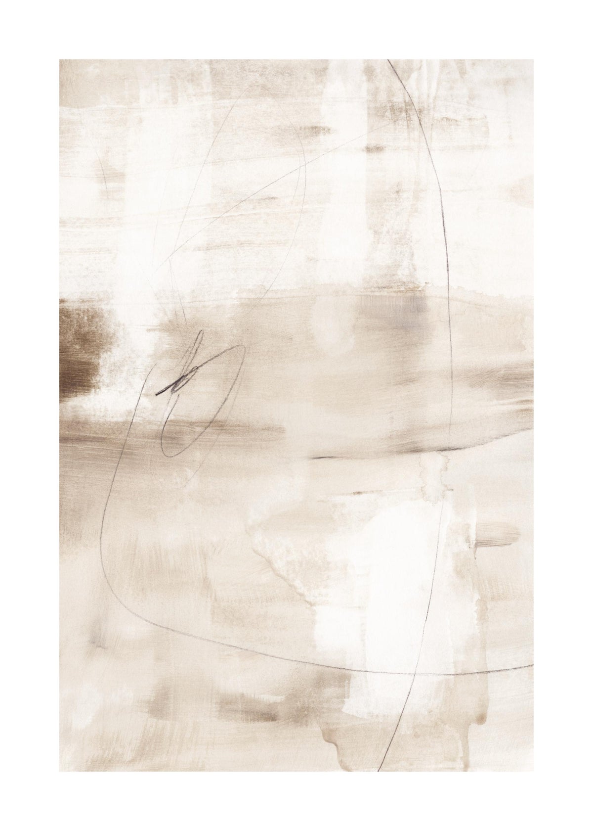 Graphite Touch Abstract No2 Print