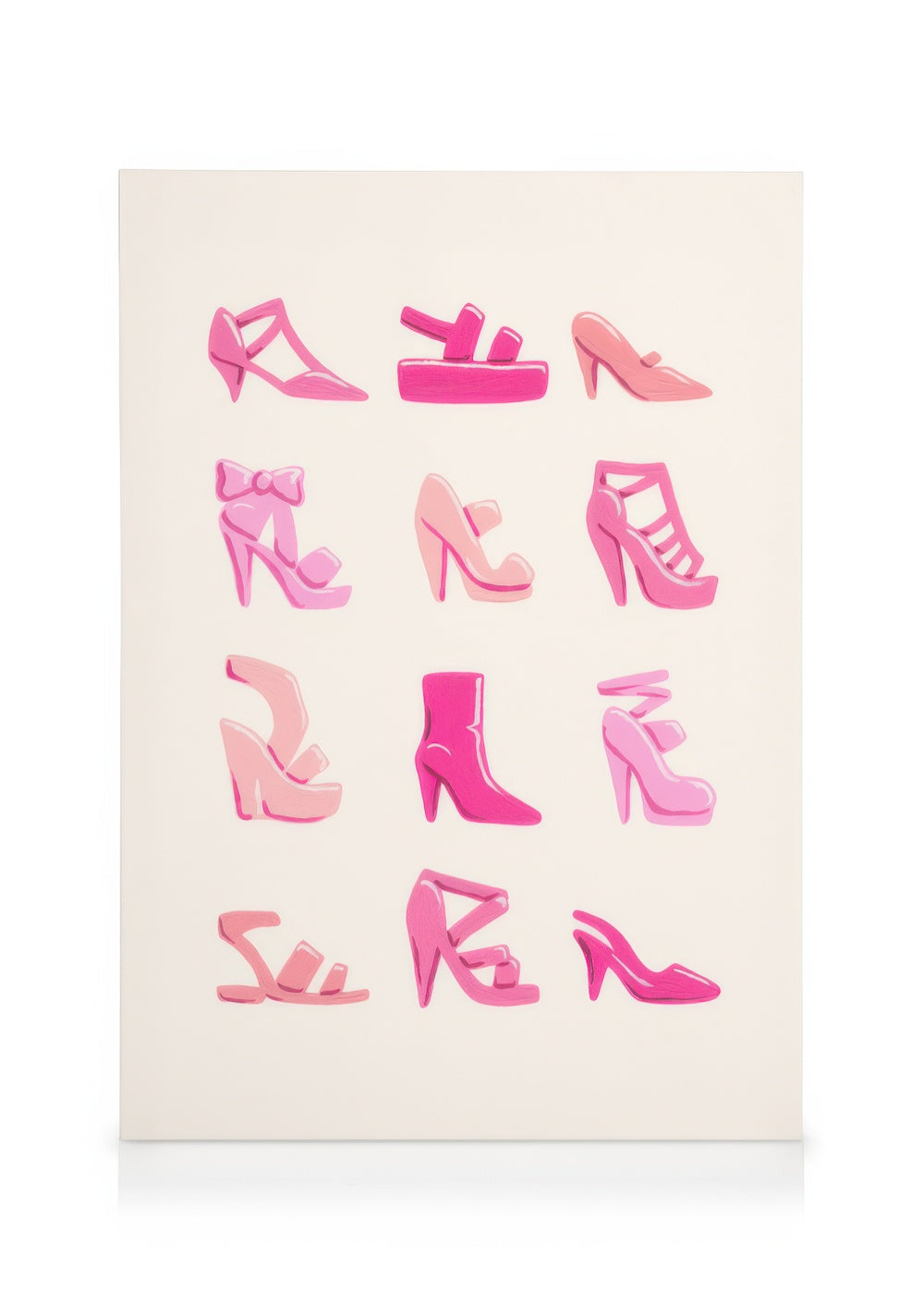 Pink Shoe Collection Canvas print