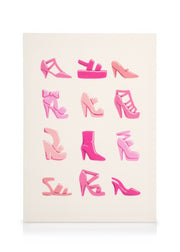 Pink Shoe Collection Canvas print