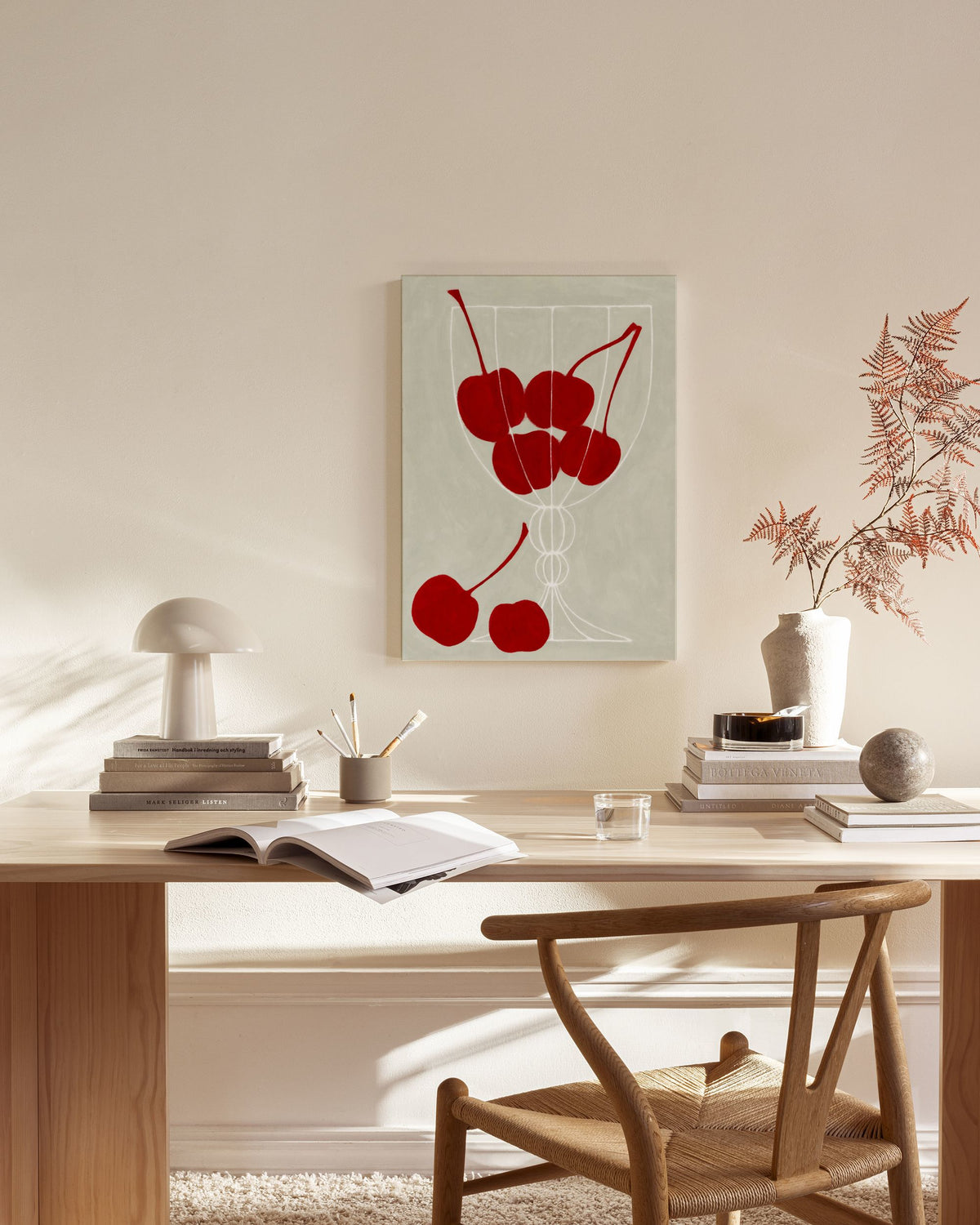 Kit Agar - Cherries Canvas print