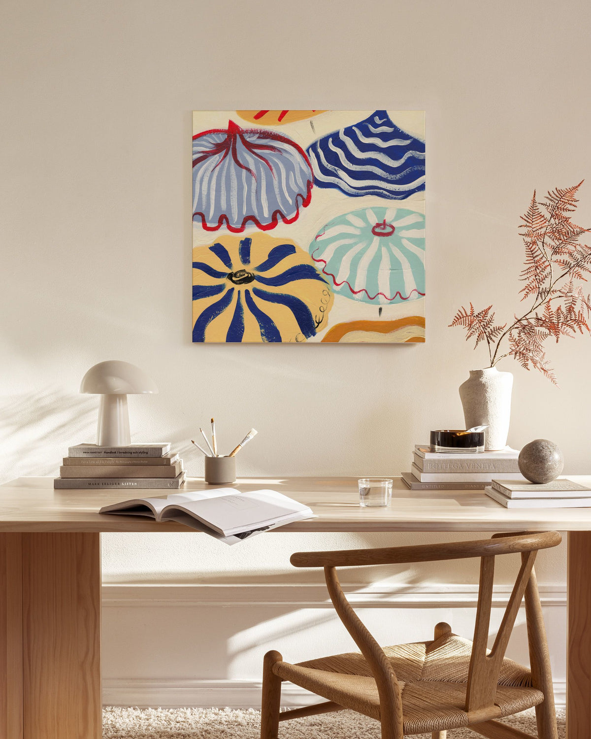 Riviera Parasols Canvas print