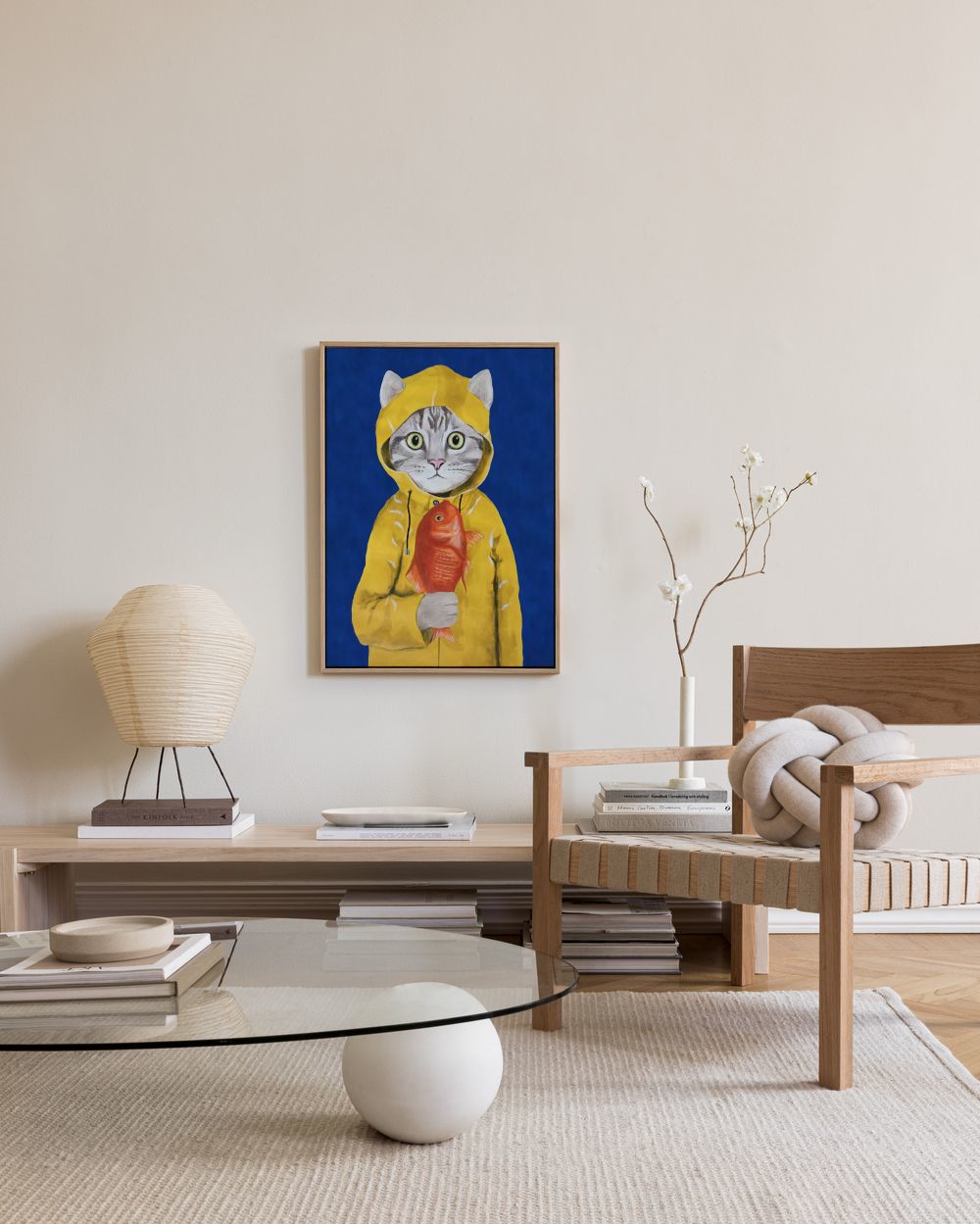 Coco de Paris - Cat with Fish Canvas print