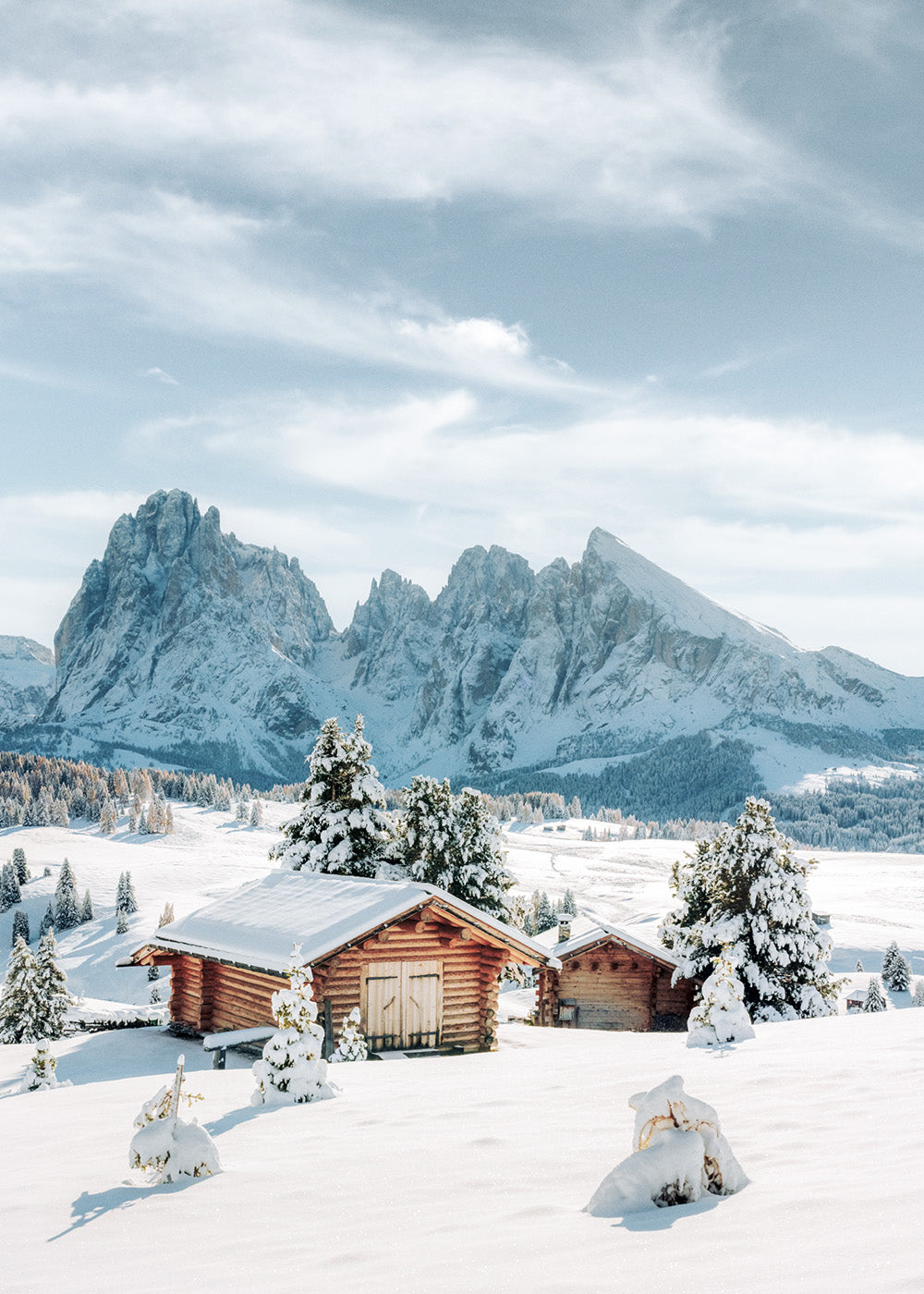 Snowy Seiser Alm Print