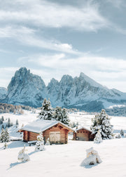 Snowy Seiser Alm Print