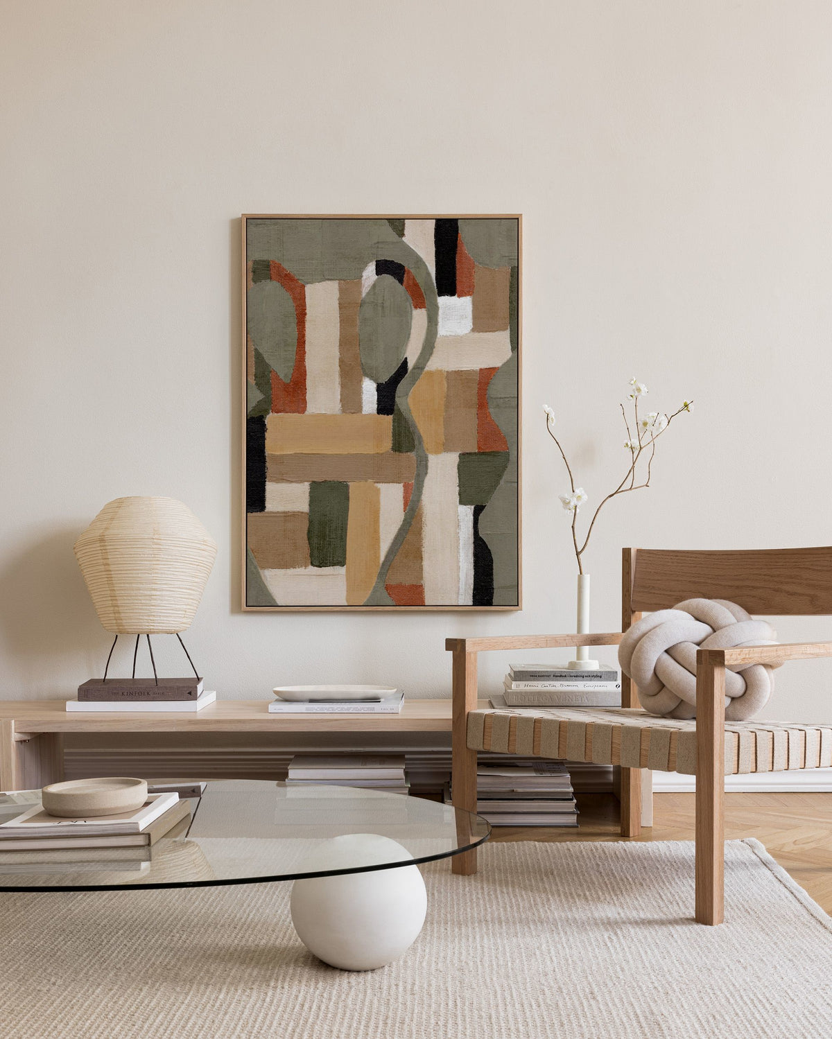 Painted Shapes No1 Canvas print