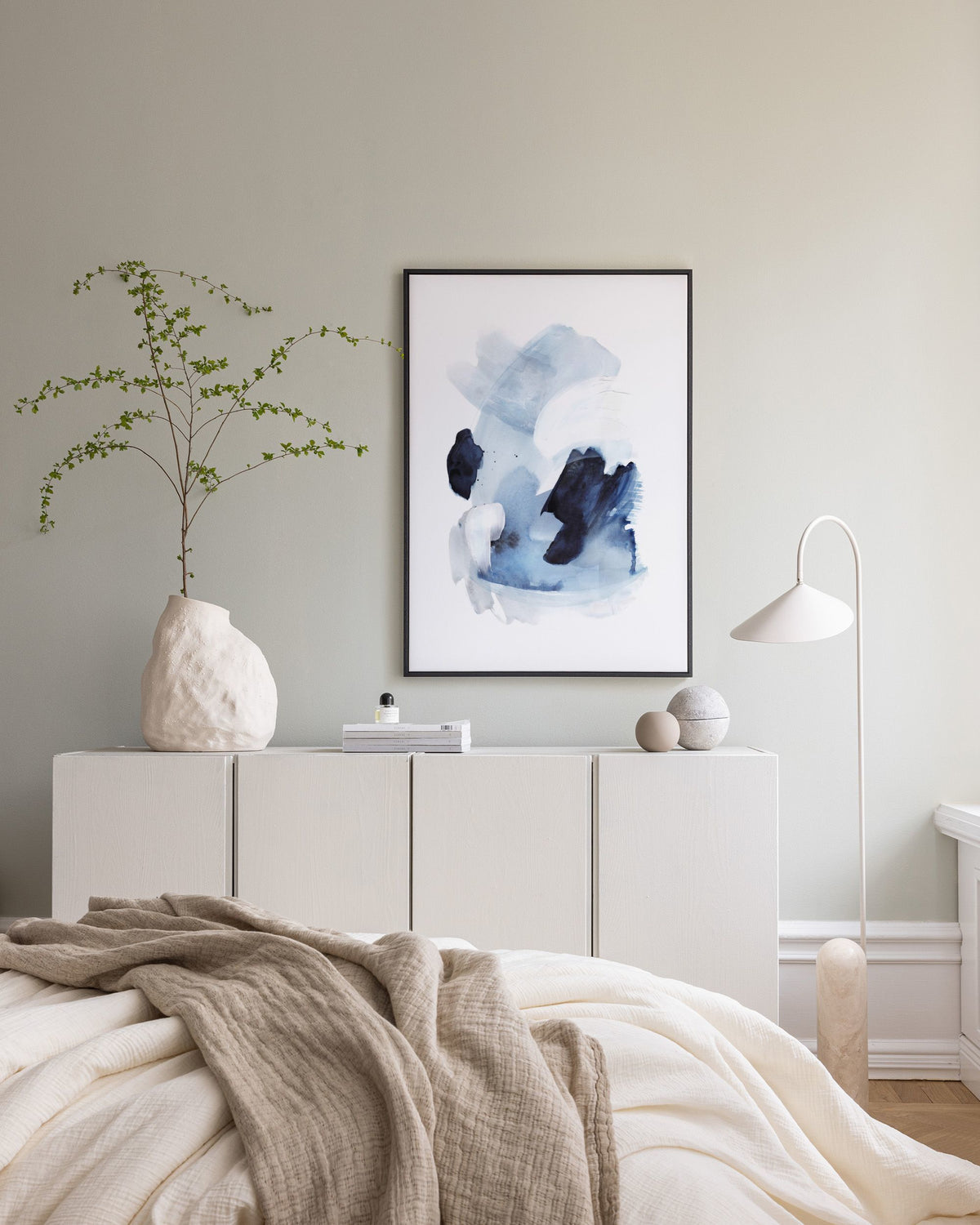 Watercolor Blues No1 Canvas print