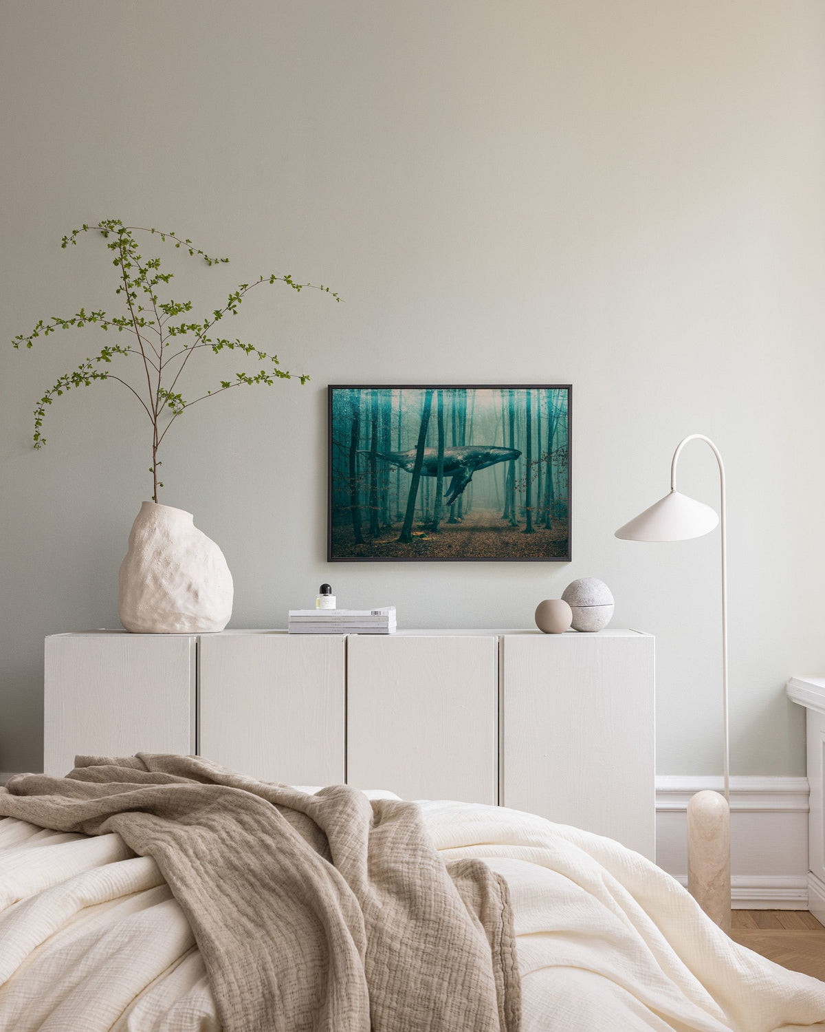 Whale in Forest Canvas print