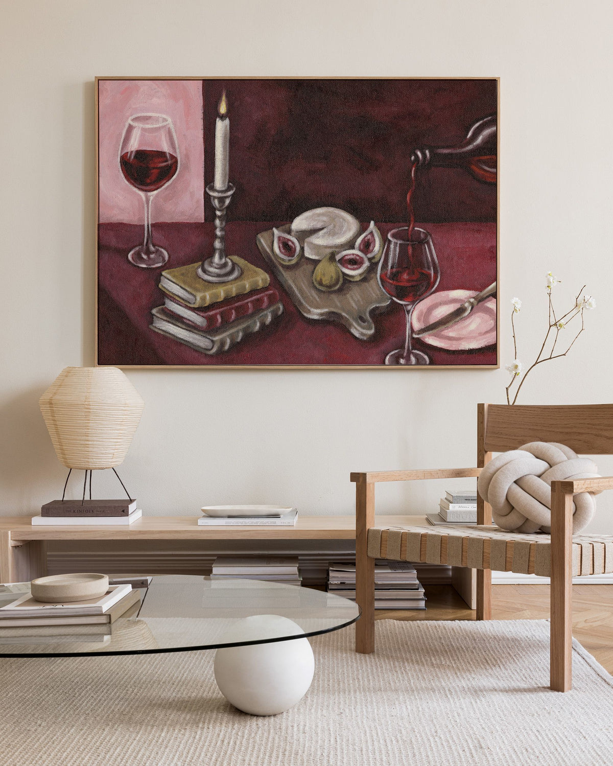 Bordeaux Table Canvas print