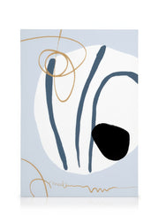 Abstract Blue Stripes No1 Canvas print