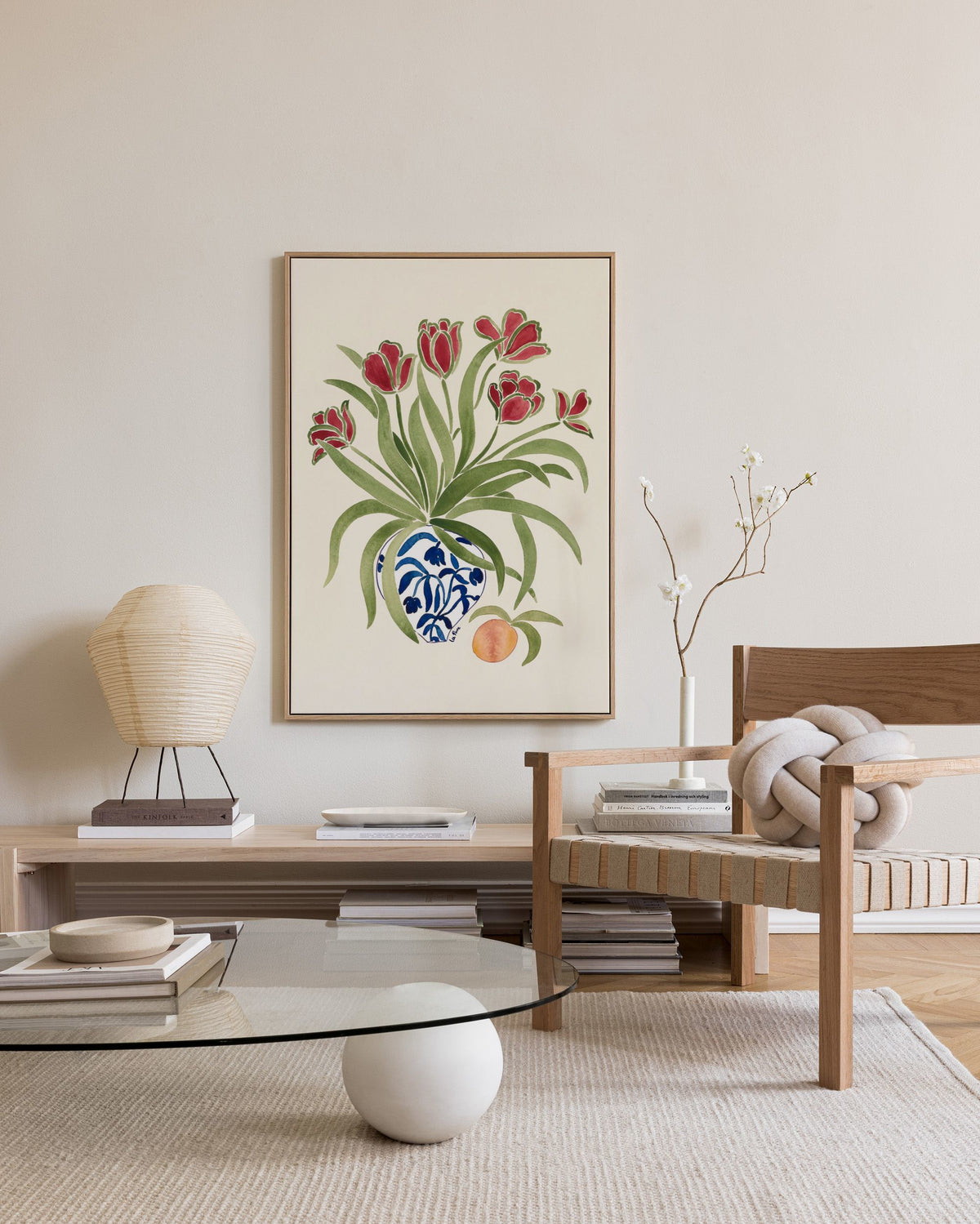 La Poire - Red Tulips Canvas print