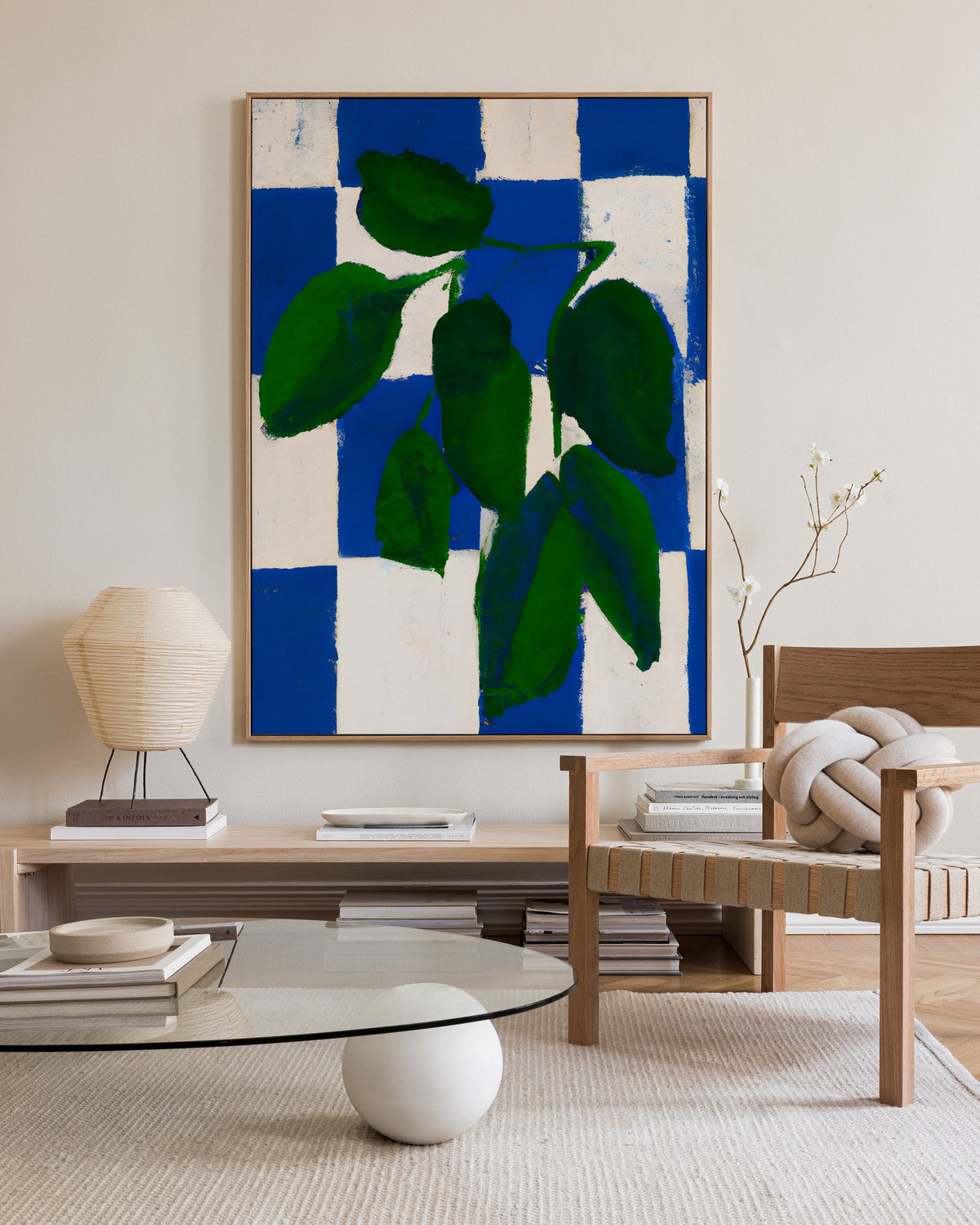 Merel Takken - Checkered Greenery Canvas print