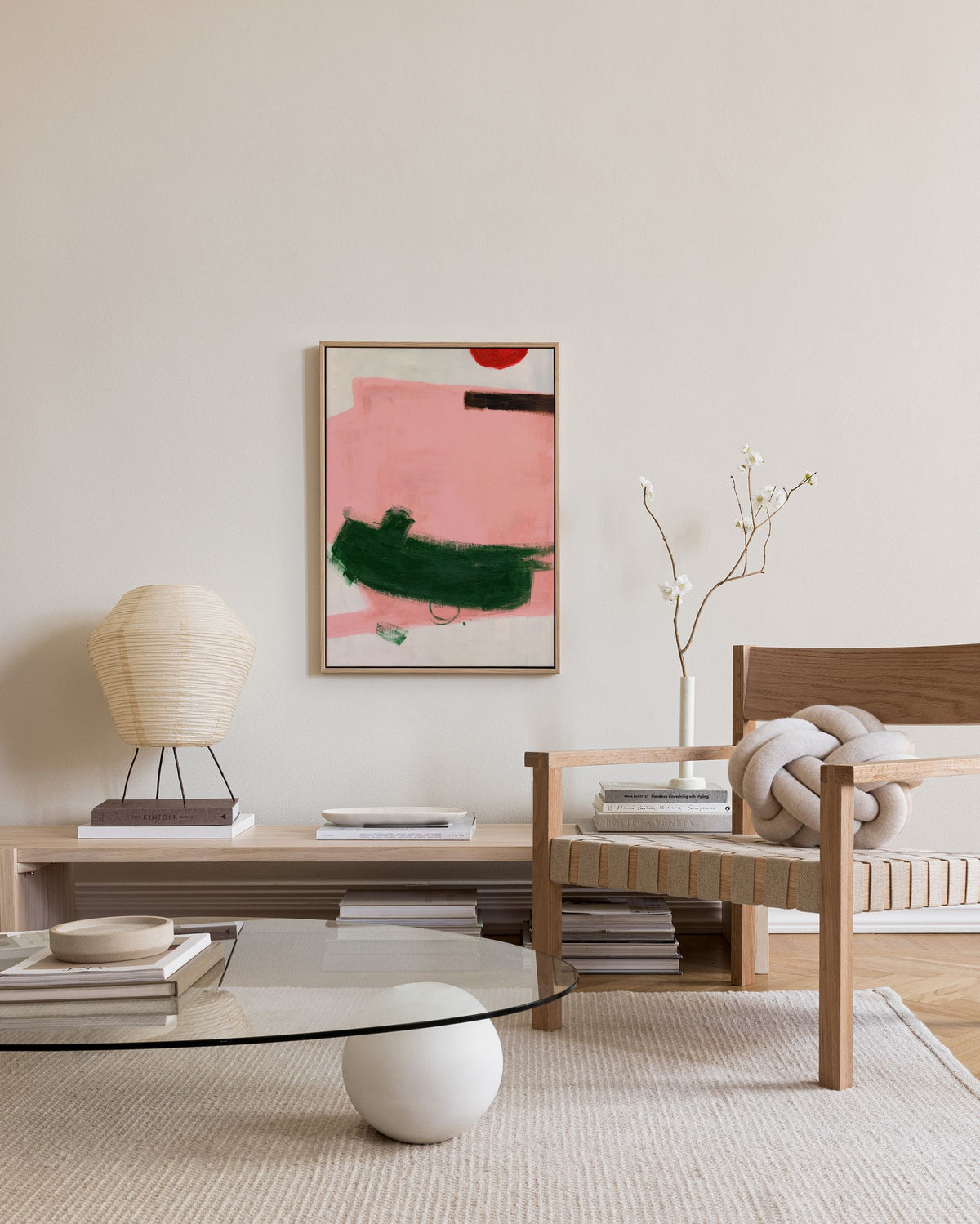 Green Strokes Canvas print