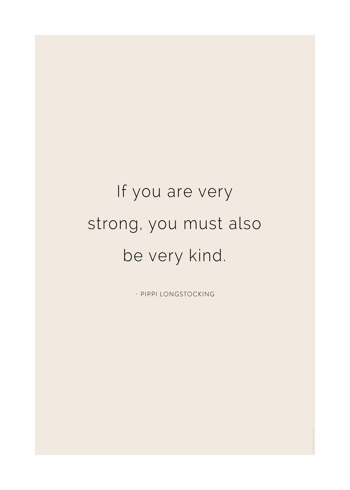 Pippi Longstocking Quote Print