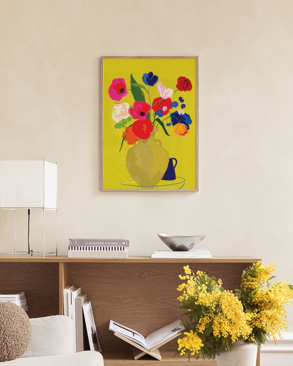 Rachel Joanis - Vase With Flower in Gold Print