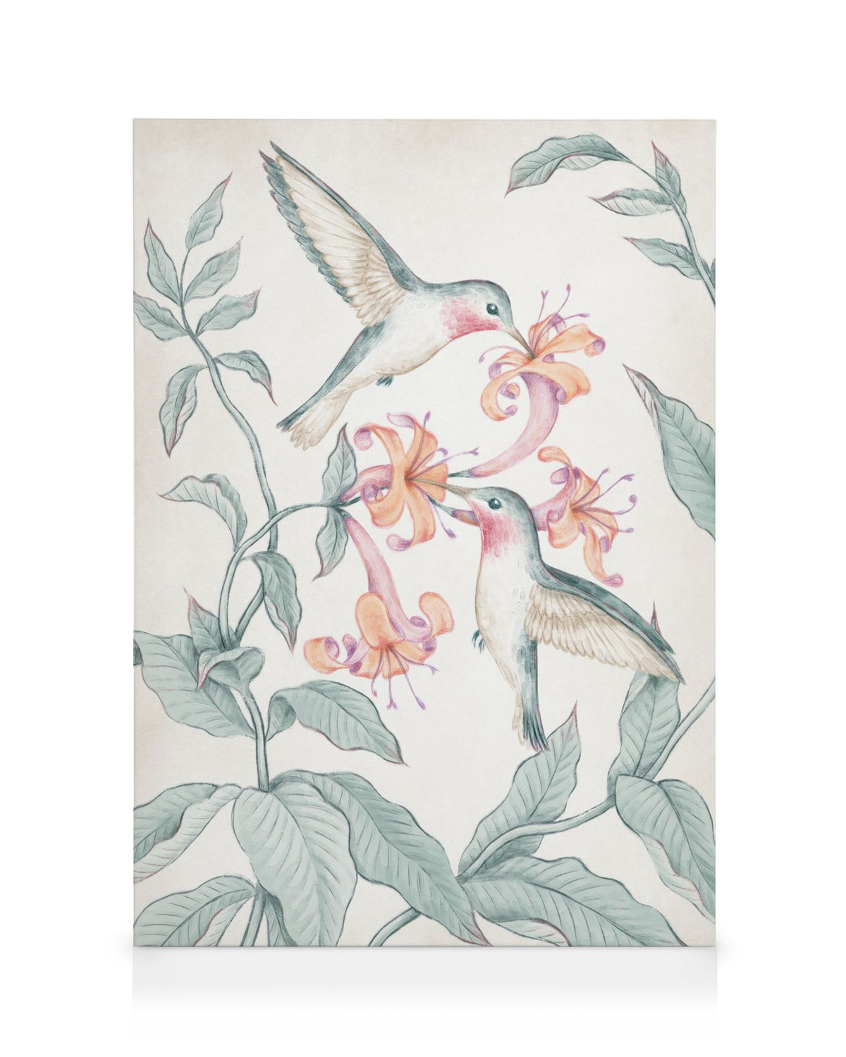 Hummingbirds Painting Canvas print