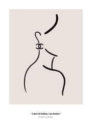 I am Fashion Illustration Print
