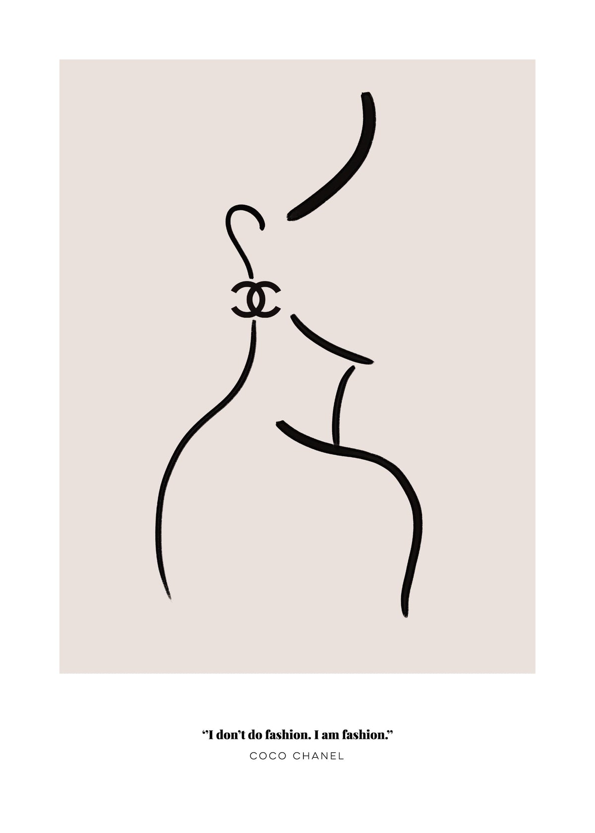 I am Fashion Illustration Print