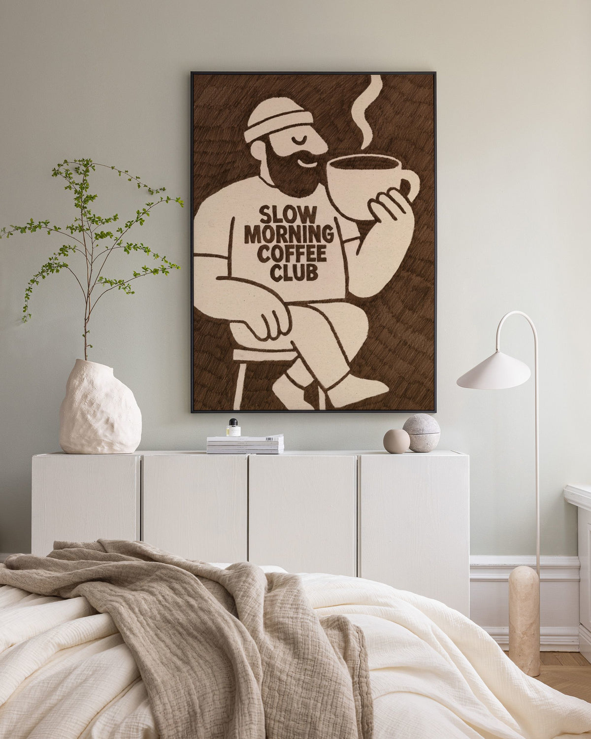 Slow Morning Coffee Club Canvas print
