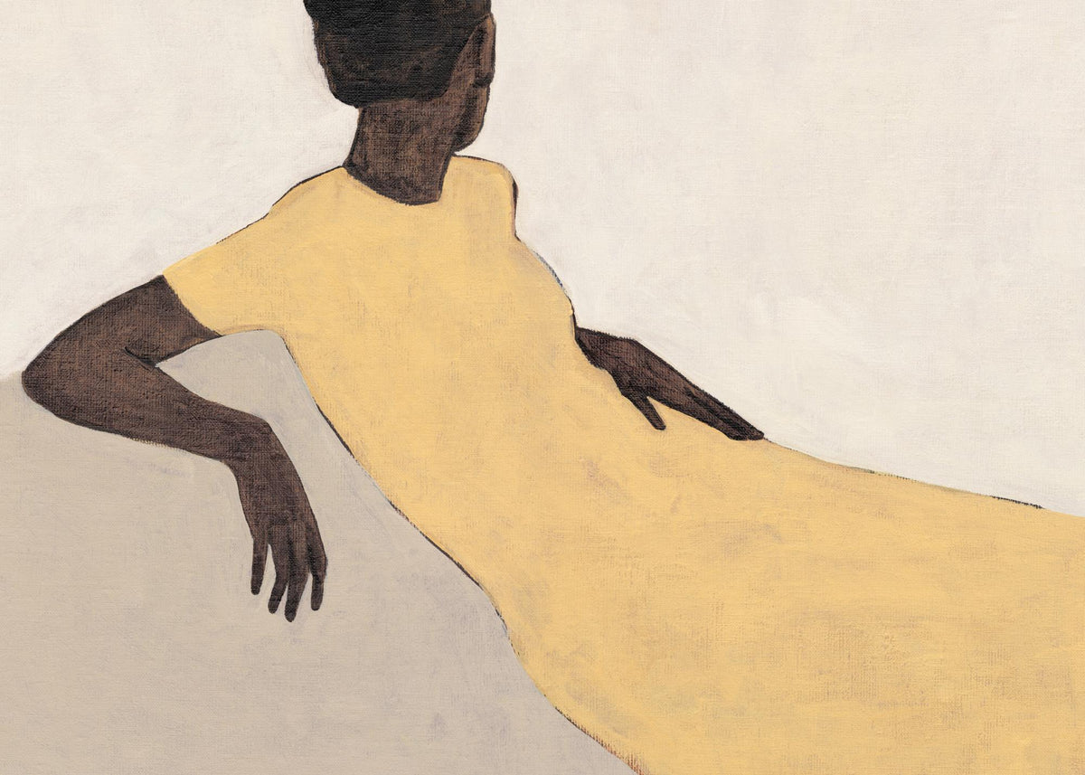 Yellow Dress Print