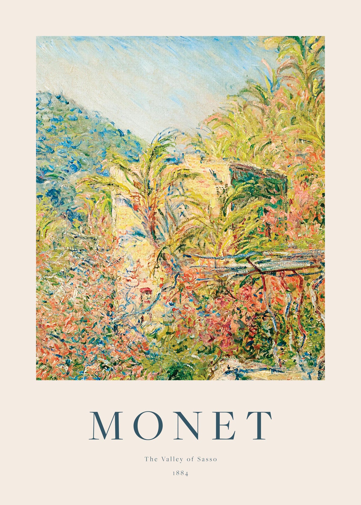 Monet - The Valley of Sasso Print