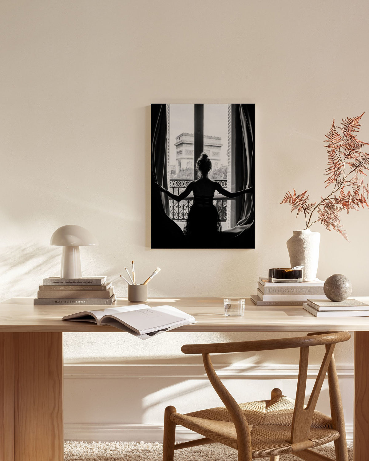 Girl In Window Canvas print