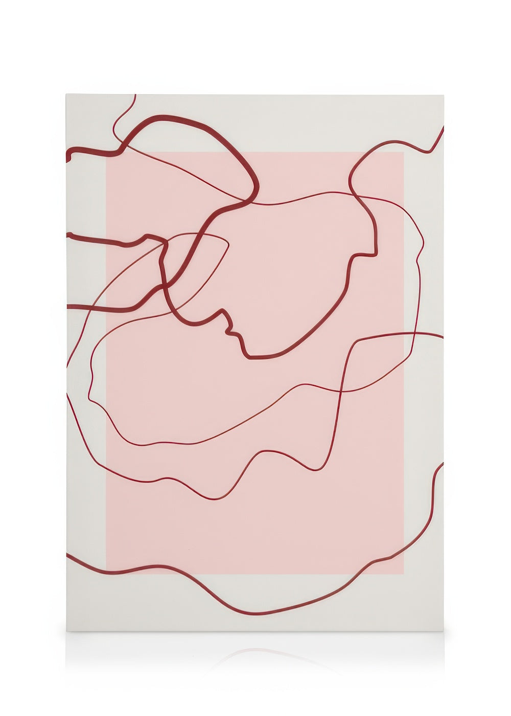 The Print Republic - Abstract Red Lines Canvas print