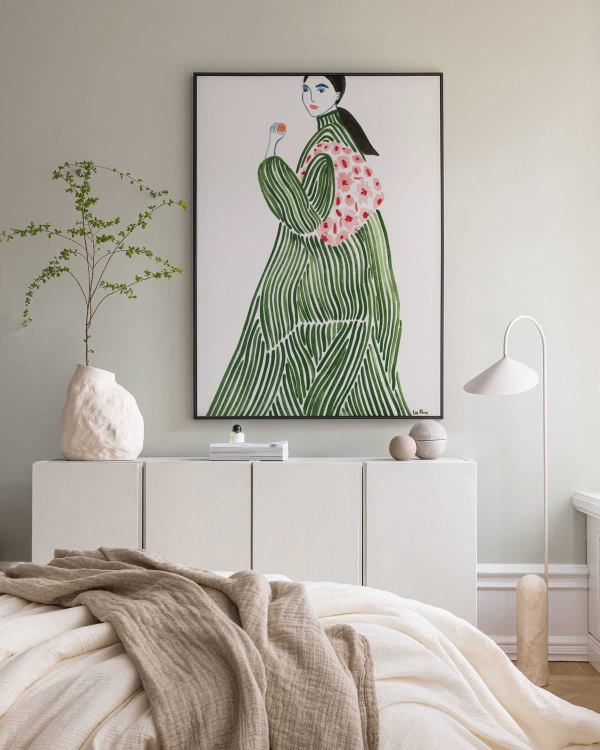 Green Coat Canvas print