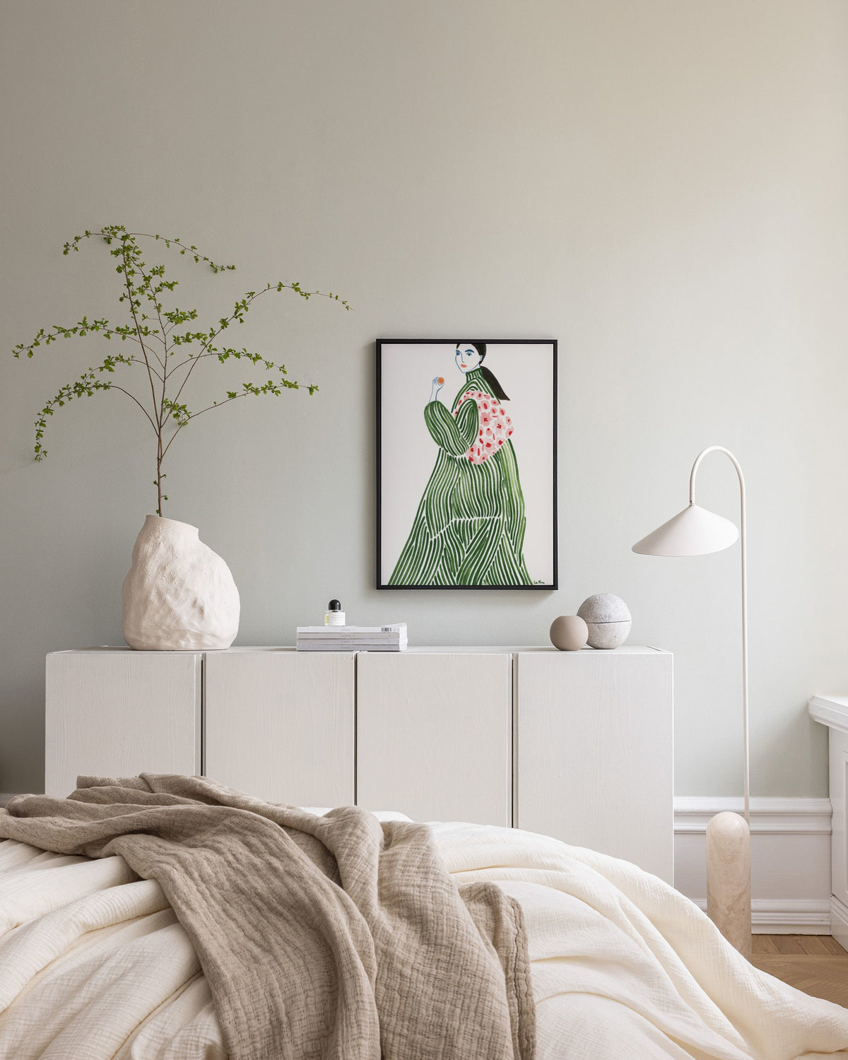 Green Coat Canvas print