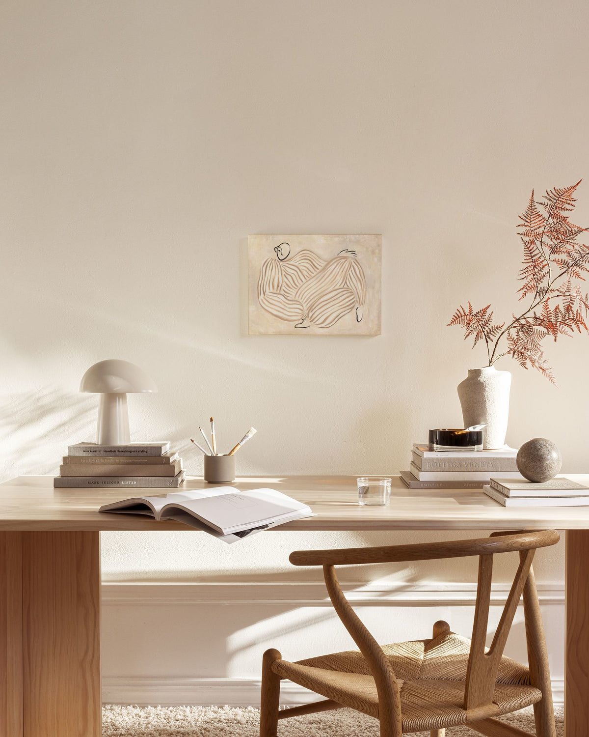 Figure in Beige Canvas print