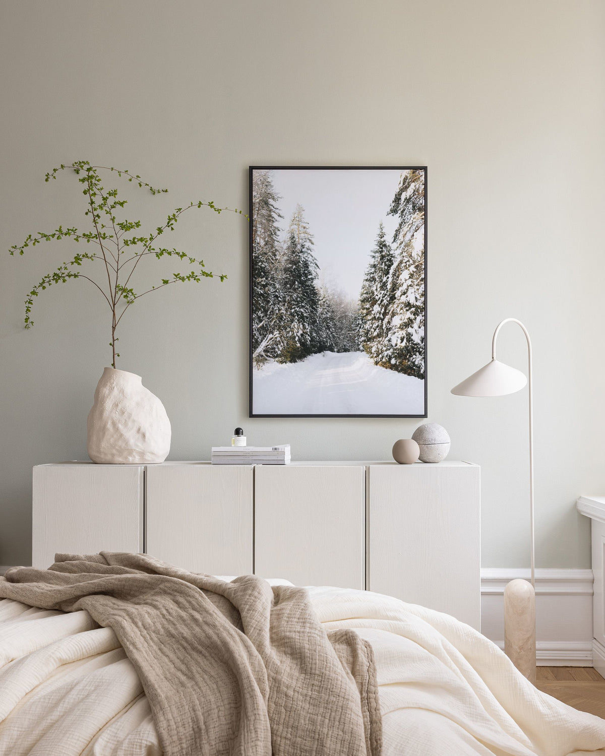 Coniferous Tree Road Canvas print