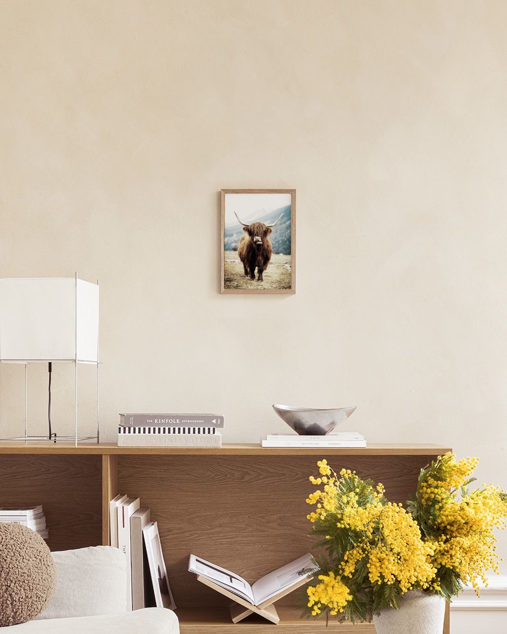 Highland Cattle on Field Print