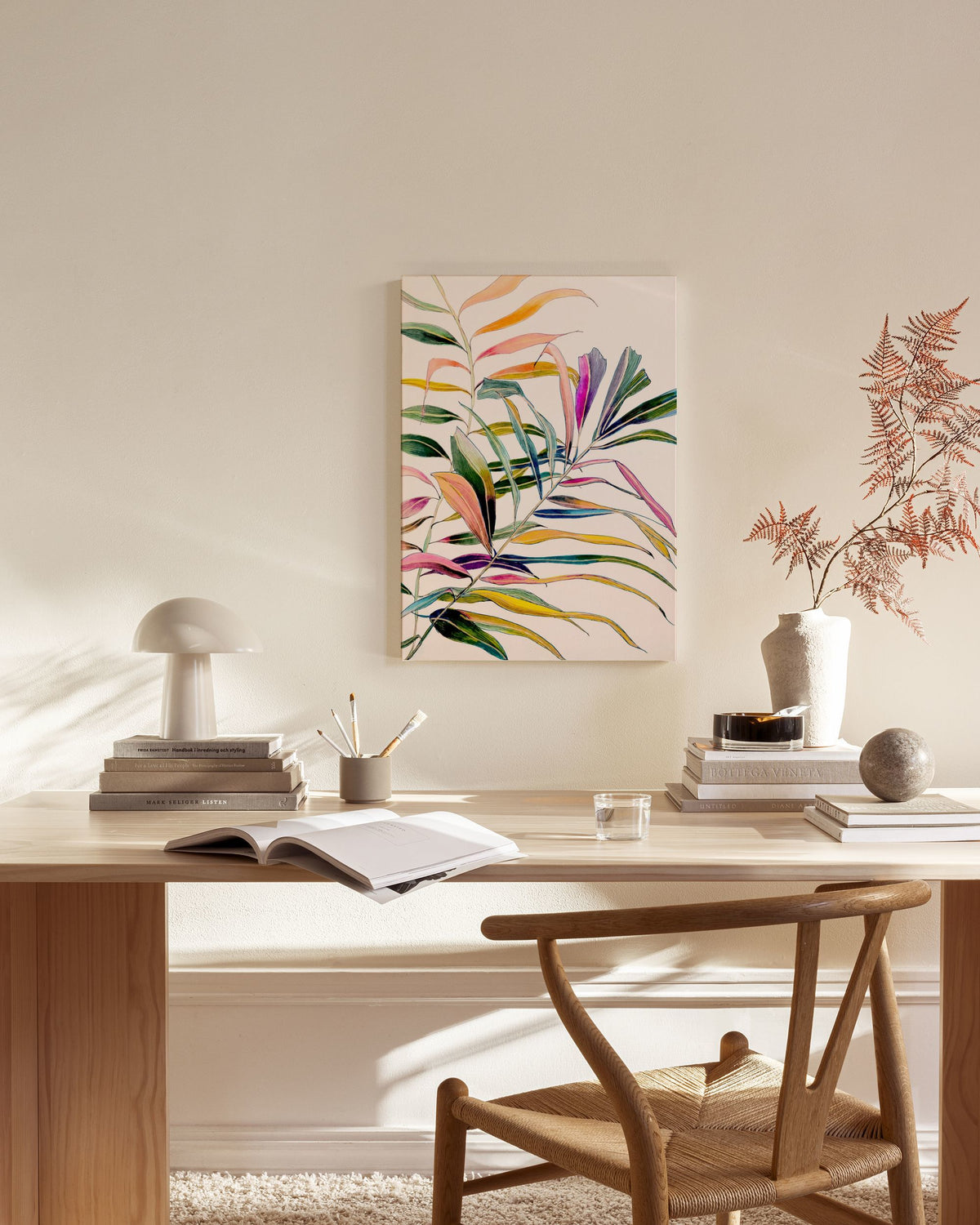 Leigh Viner - Palm in Color Canvas print