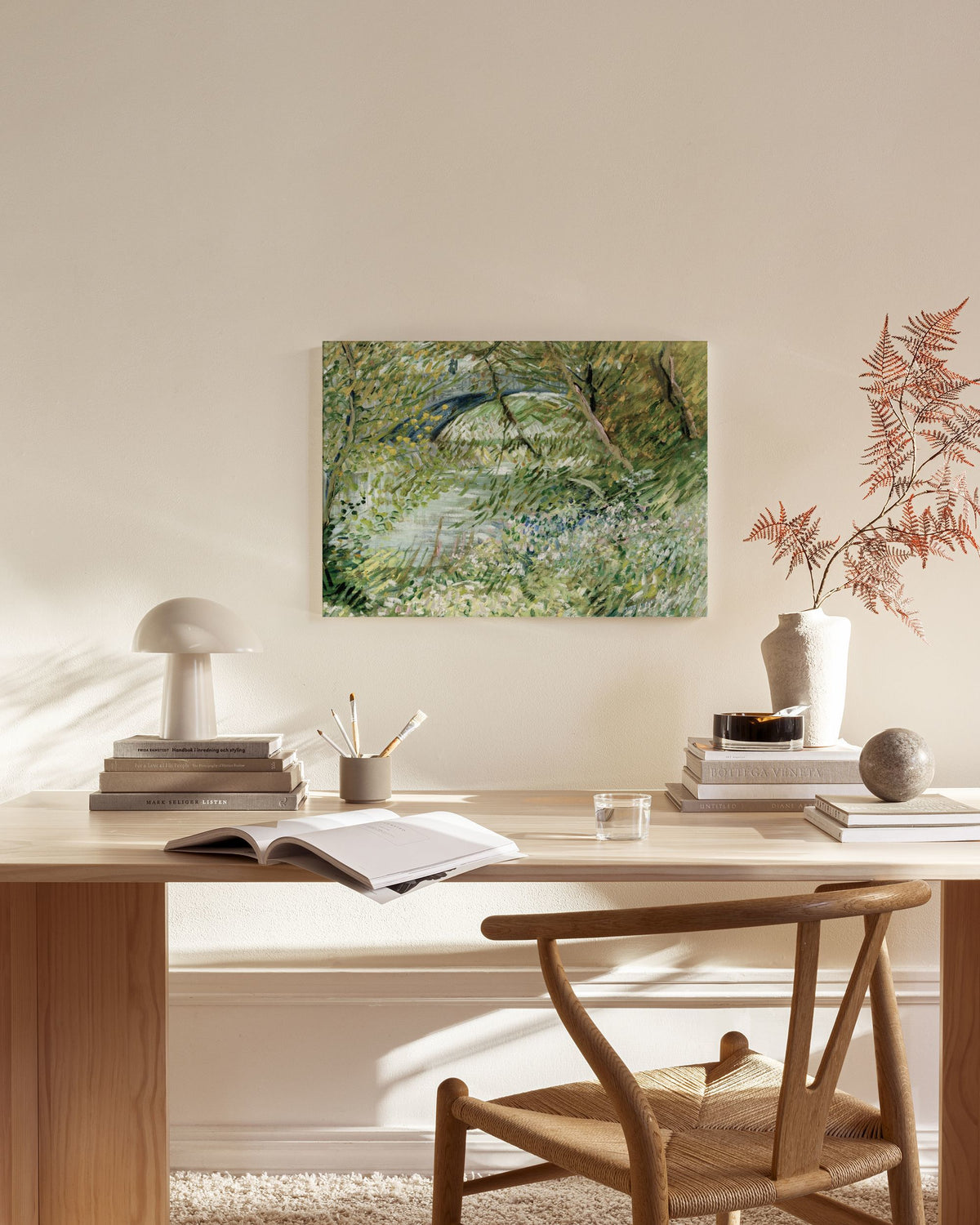Van Gogh - River Bank in Springtime Landscape Canvas print
