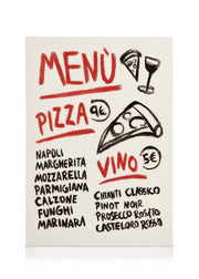 Pizza Vino Menu Canvas print