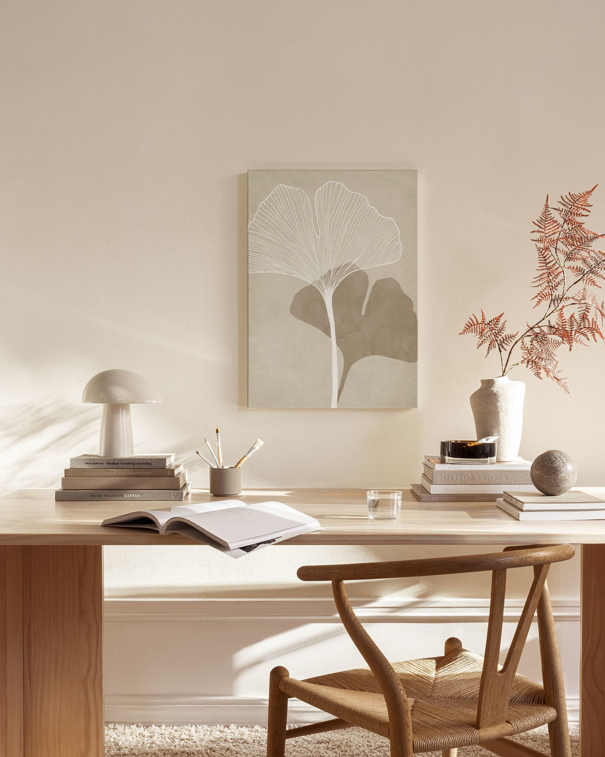 Double Ginkgo Canvas print
