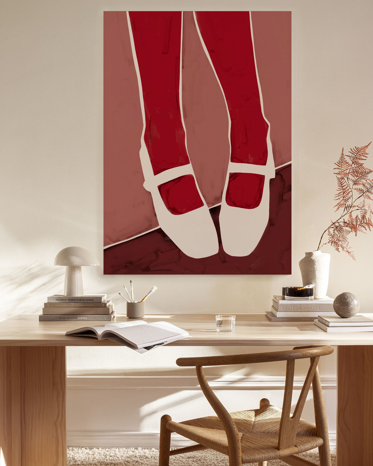 Kit Agar - Red Stockings Canvas print