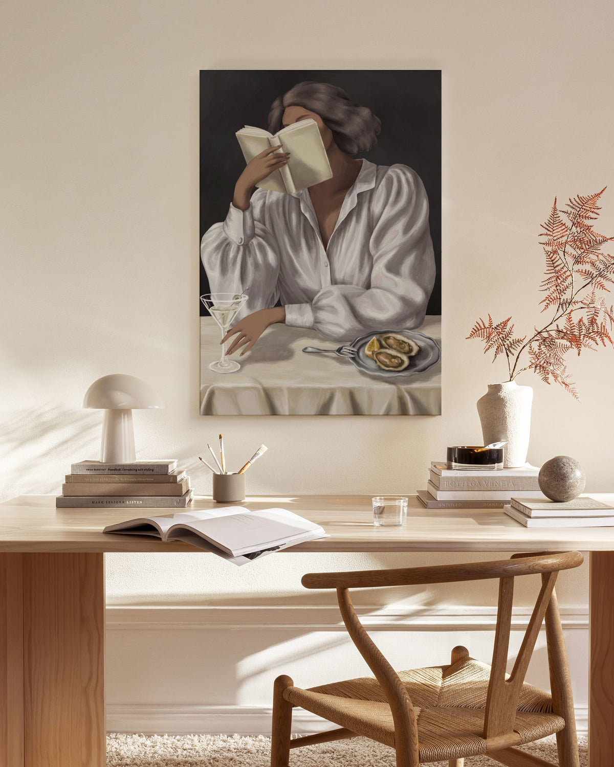 Read Between the Sips Canvas print
