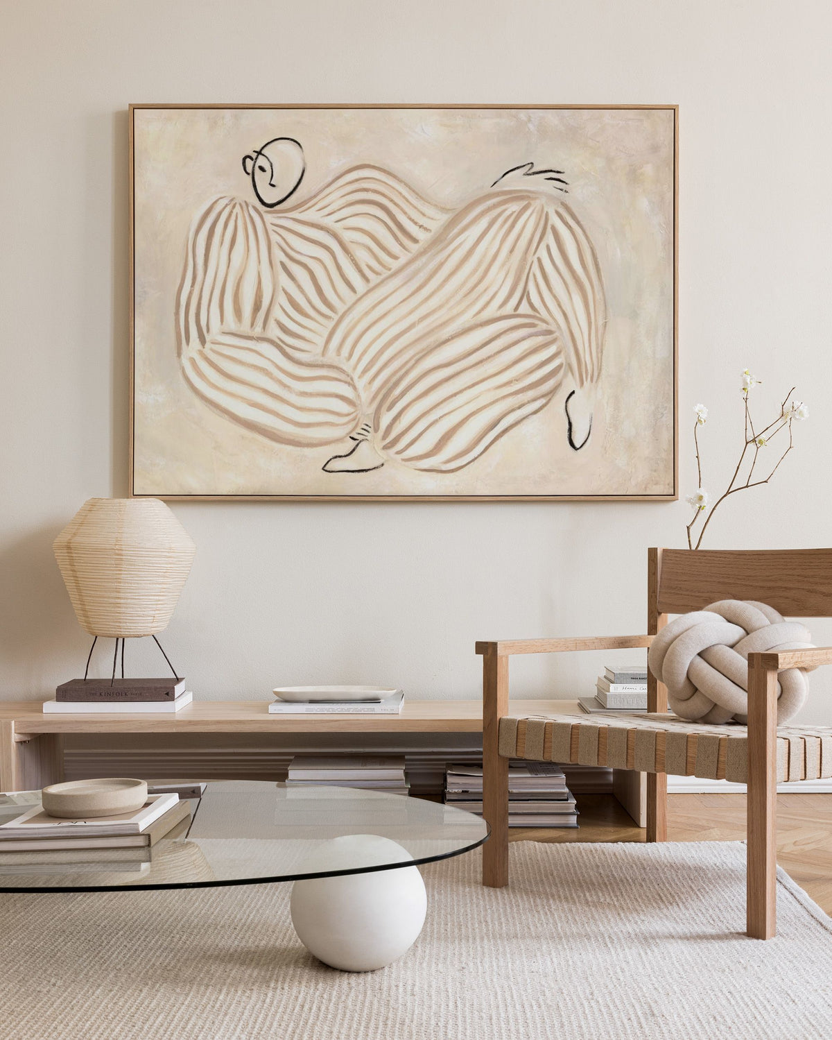 Figure in Beige Canvas print