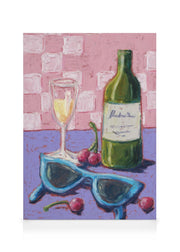 Hannah Durham - Sunglasses and Wine Canvas print