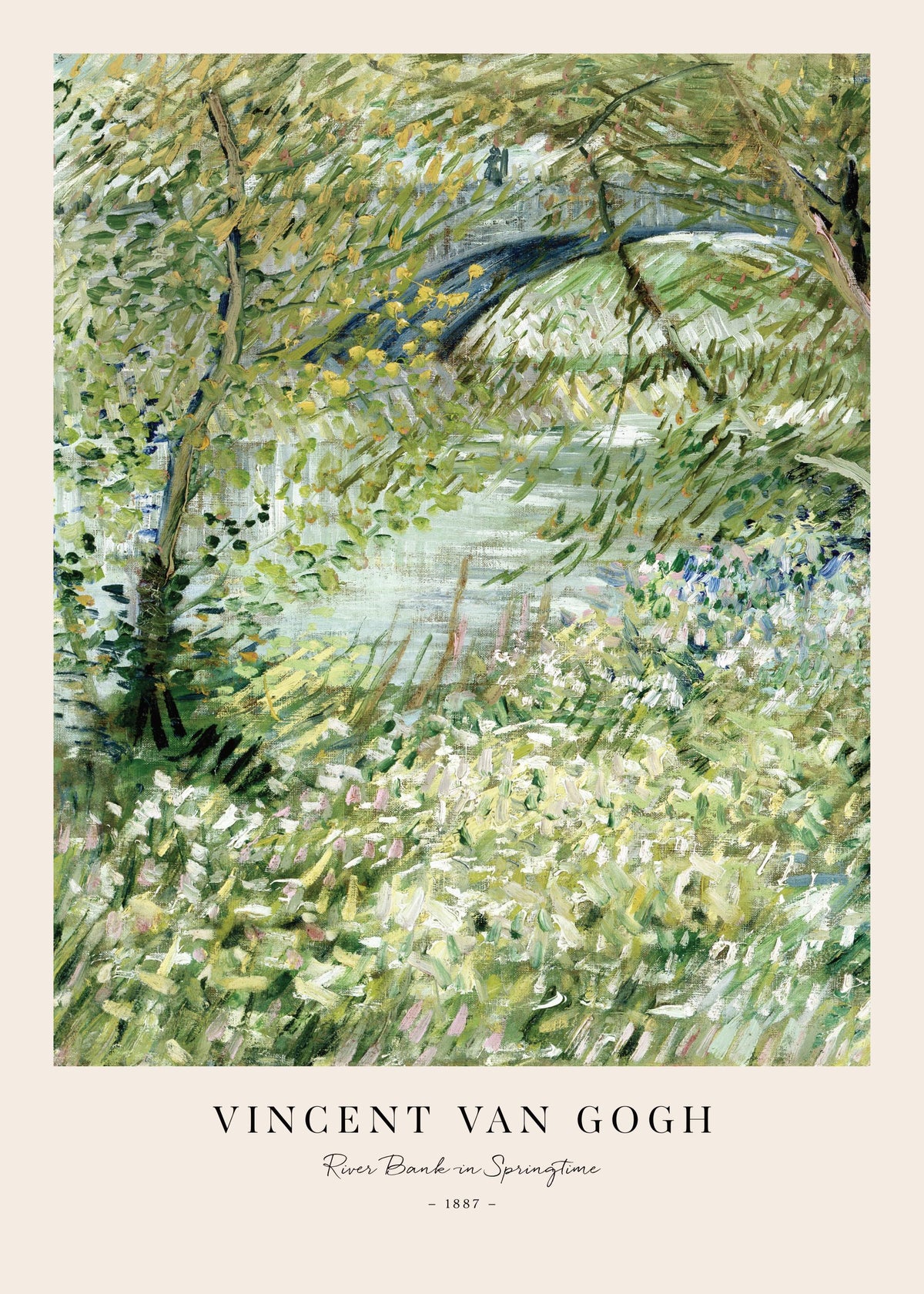 Van Gogh - River Bank in Springtime Print