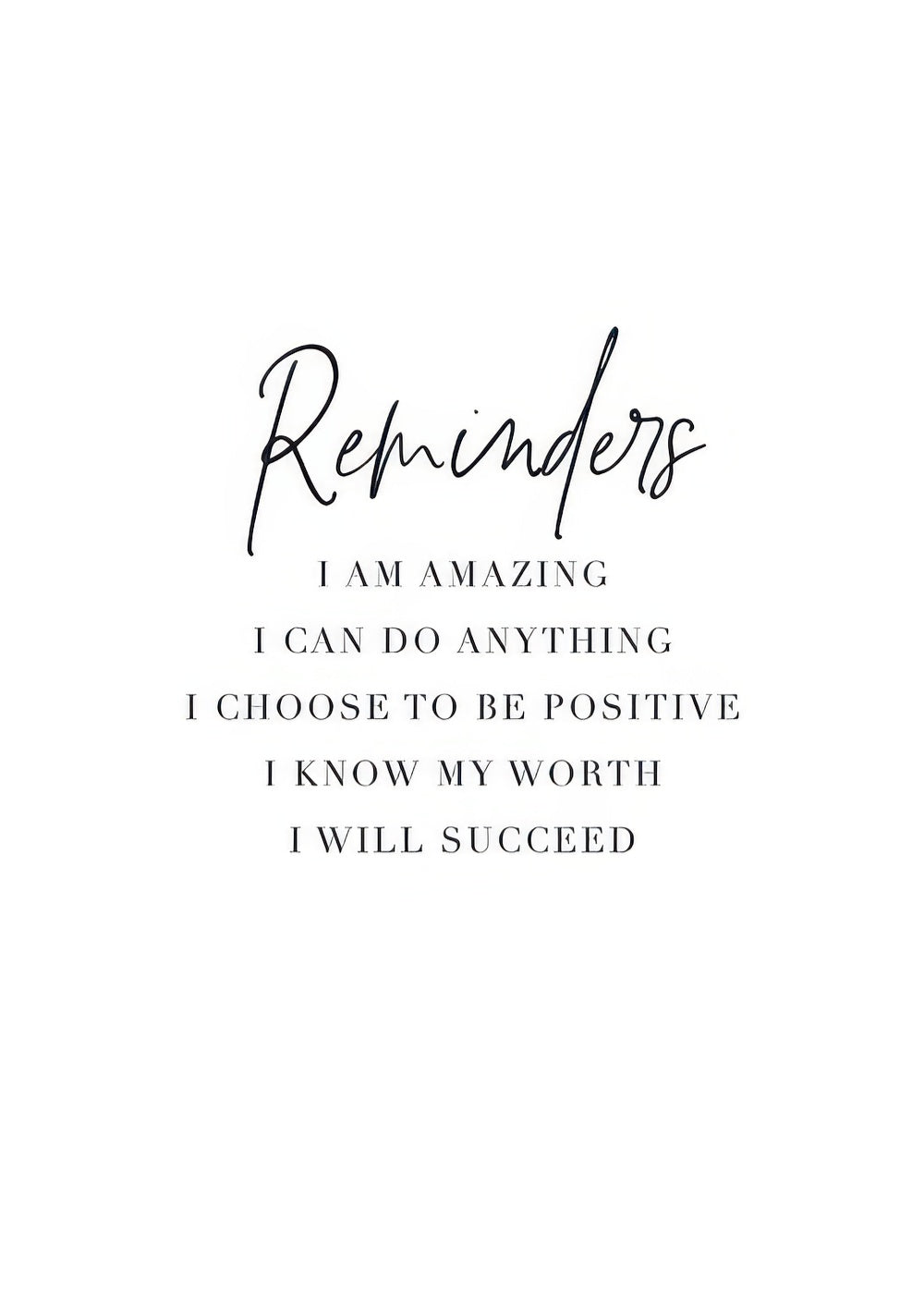 Reminders Print