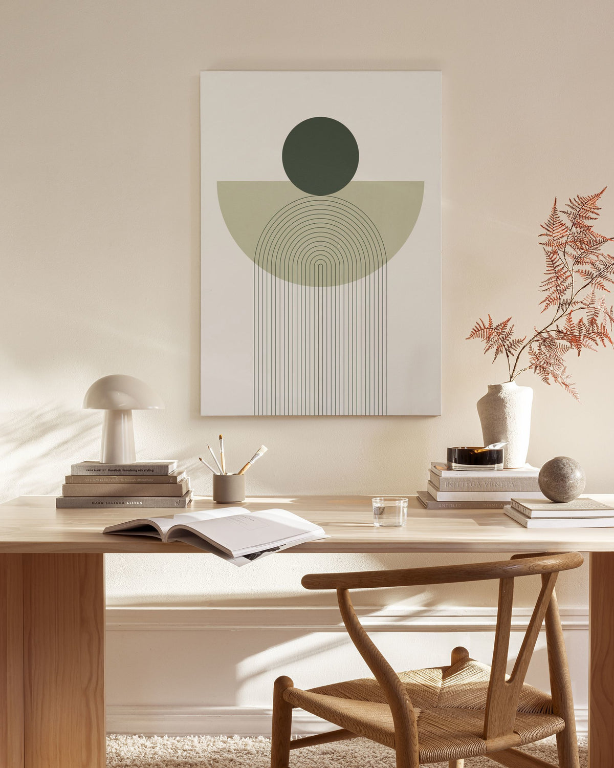Geometry in Green Canvas print