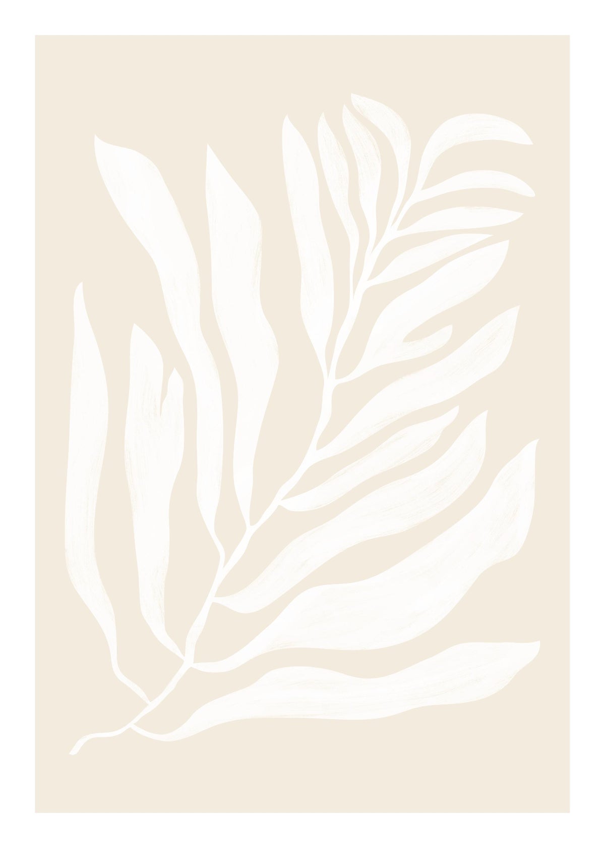 White Botanical No2 Print