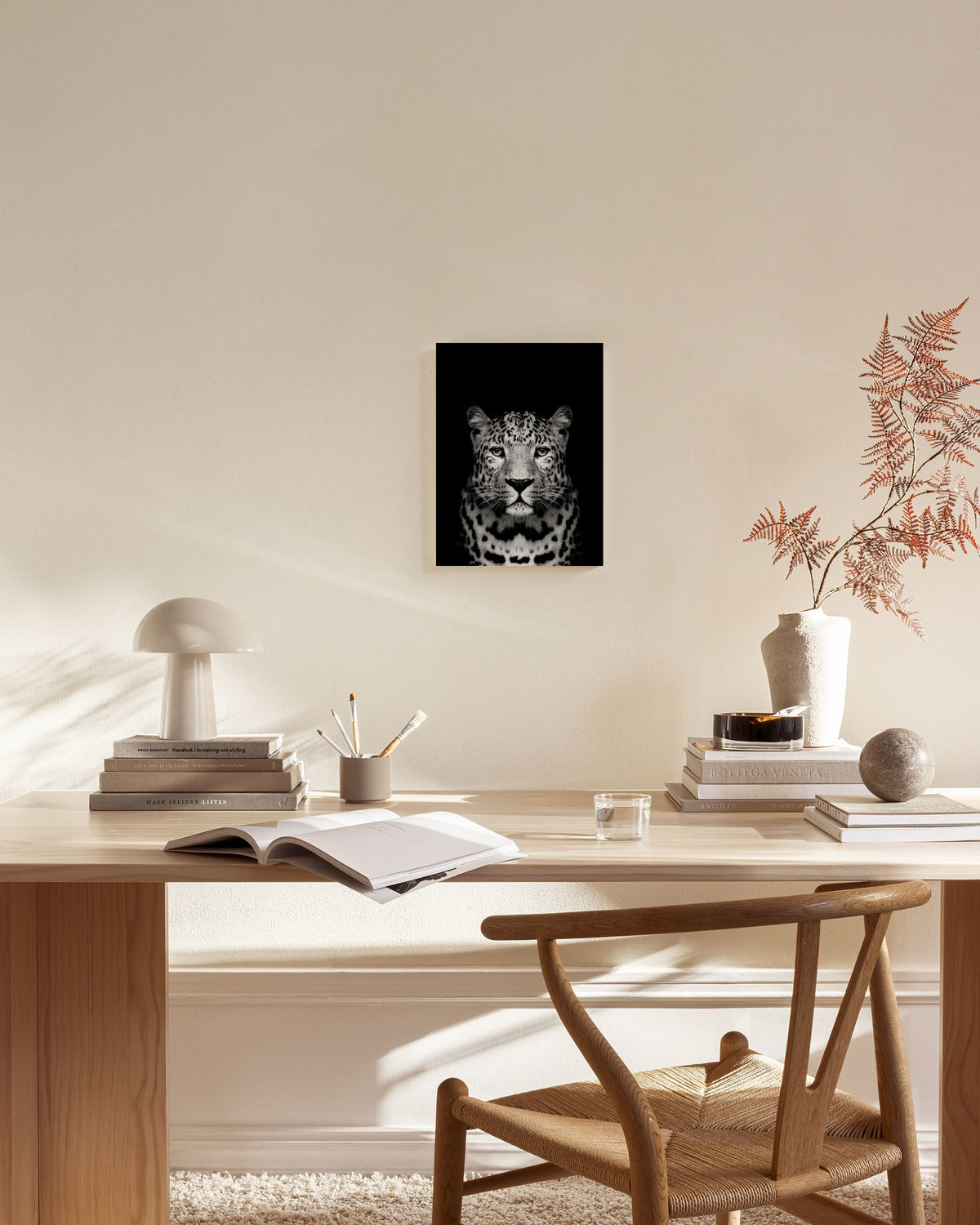 Leopard B&W Canvas print