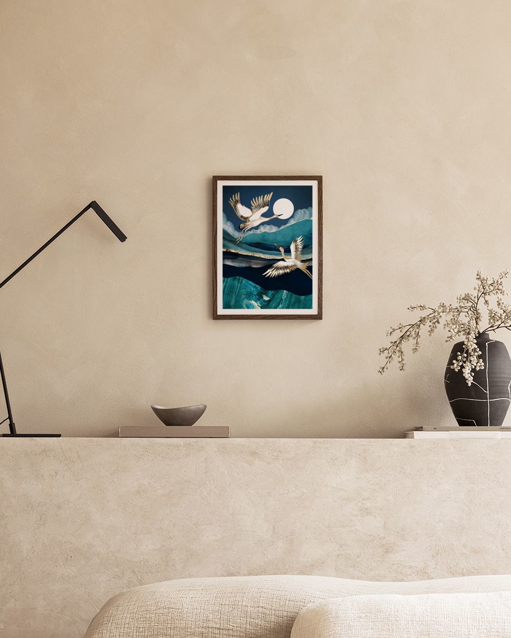 SpaceFrog Designs - Midnight Cranes Print