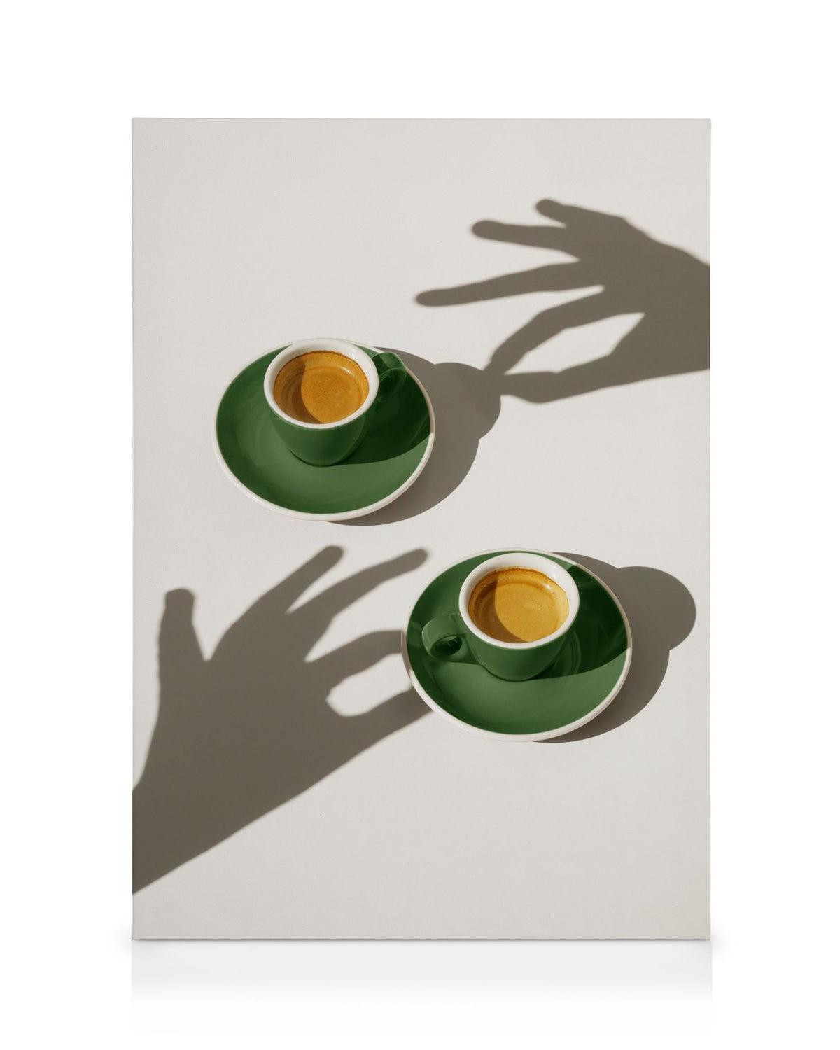 Green Coffee Cups Canvas print