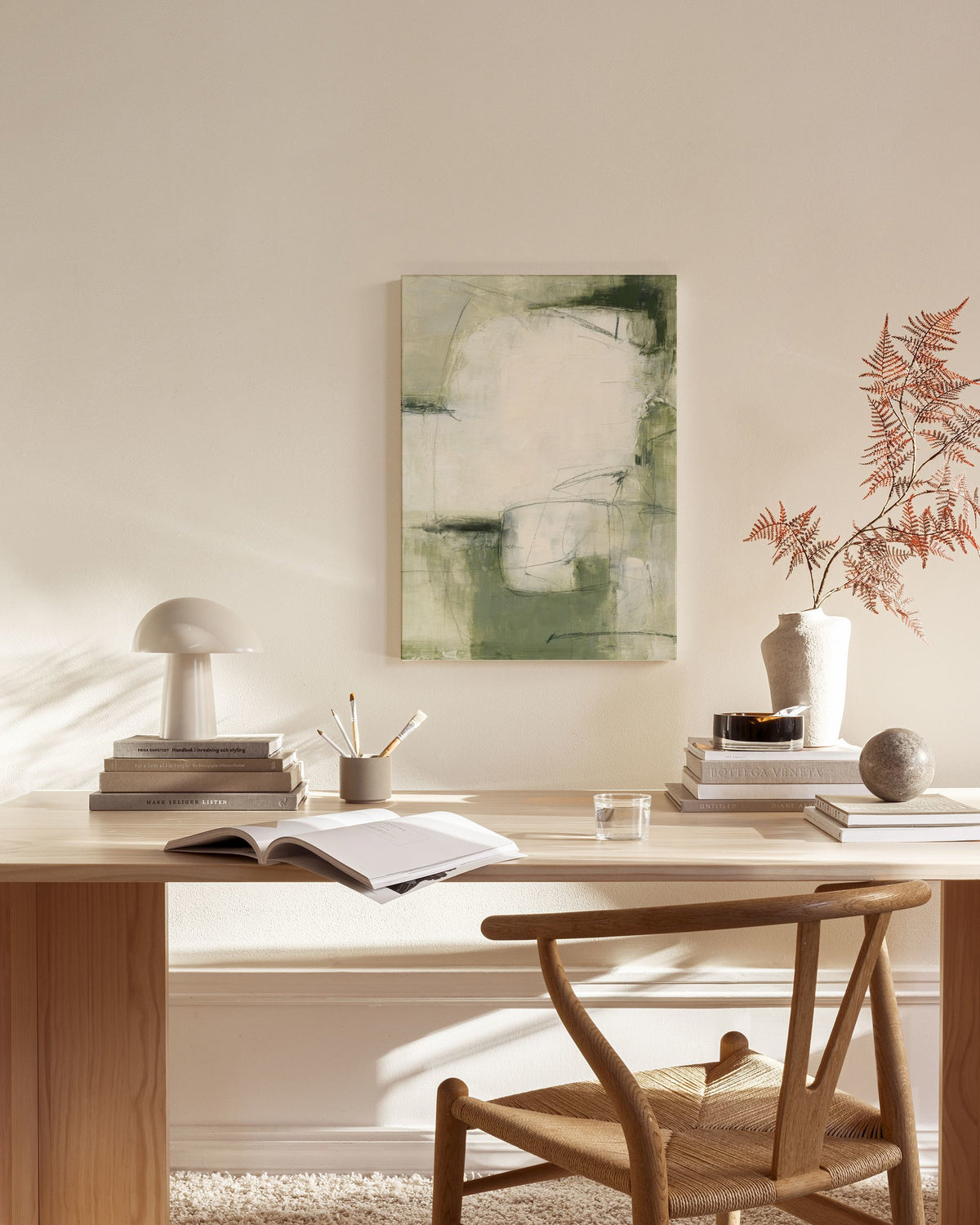 Contemporary Greens No2 Canvas print