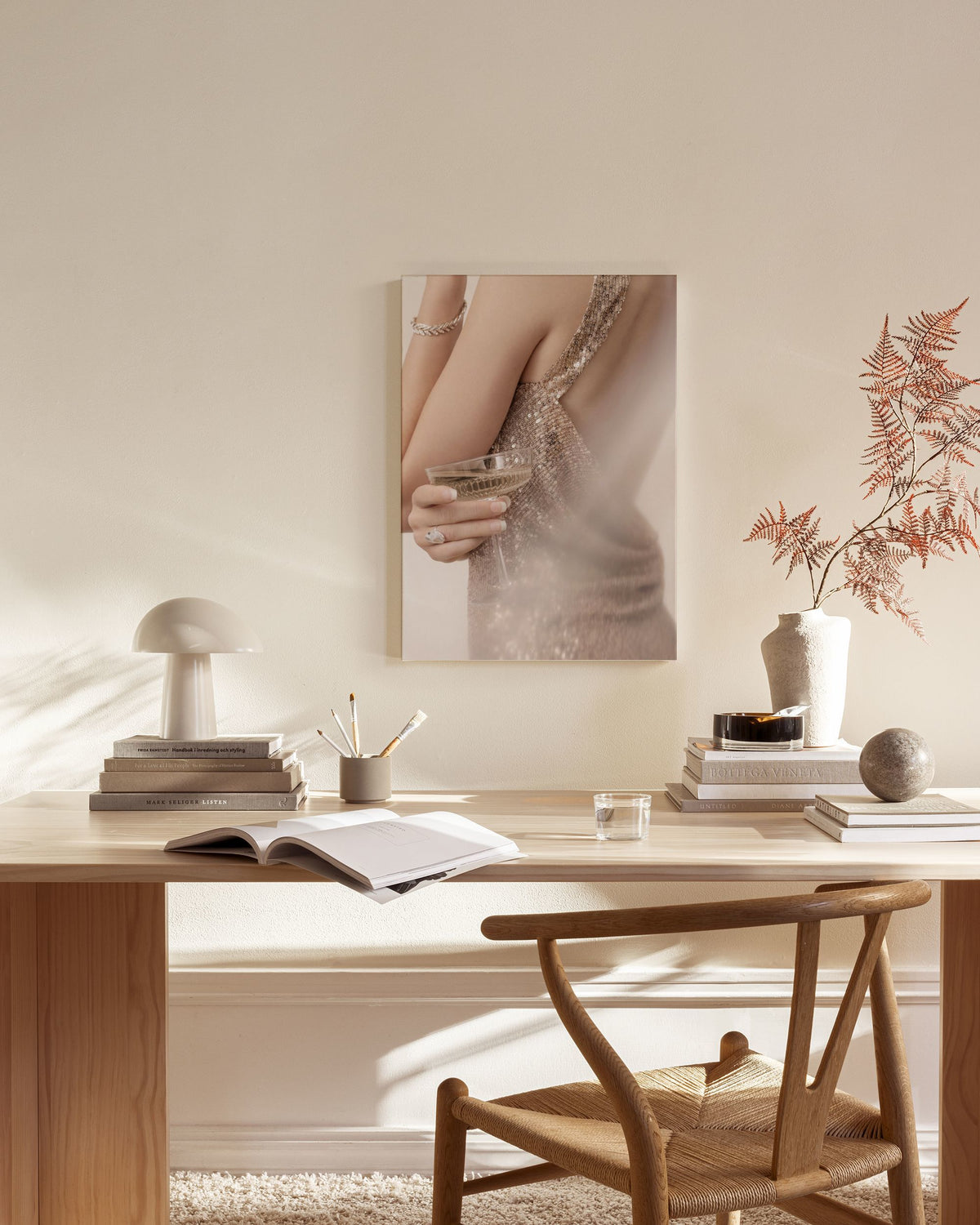 Champagne Mingle Canvas print
