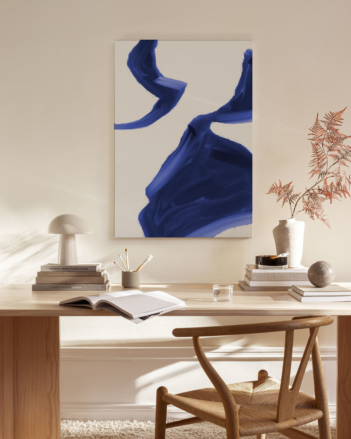 Indigo Abstract No2 Canvas print