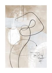 Soft Abstract Lines No1 Print